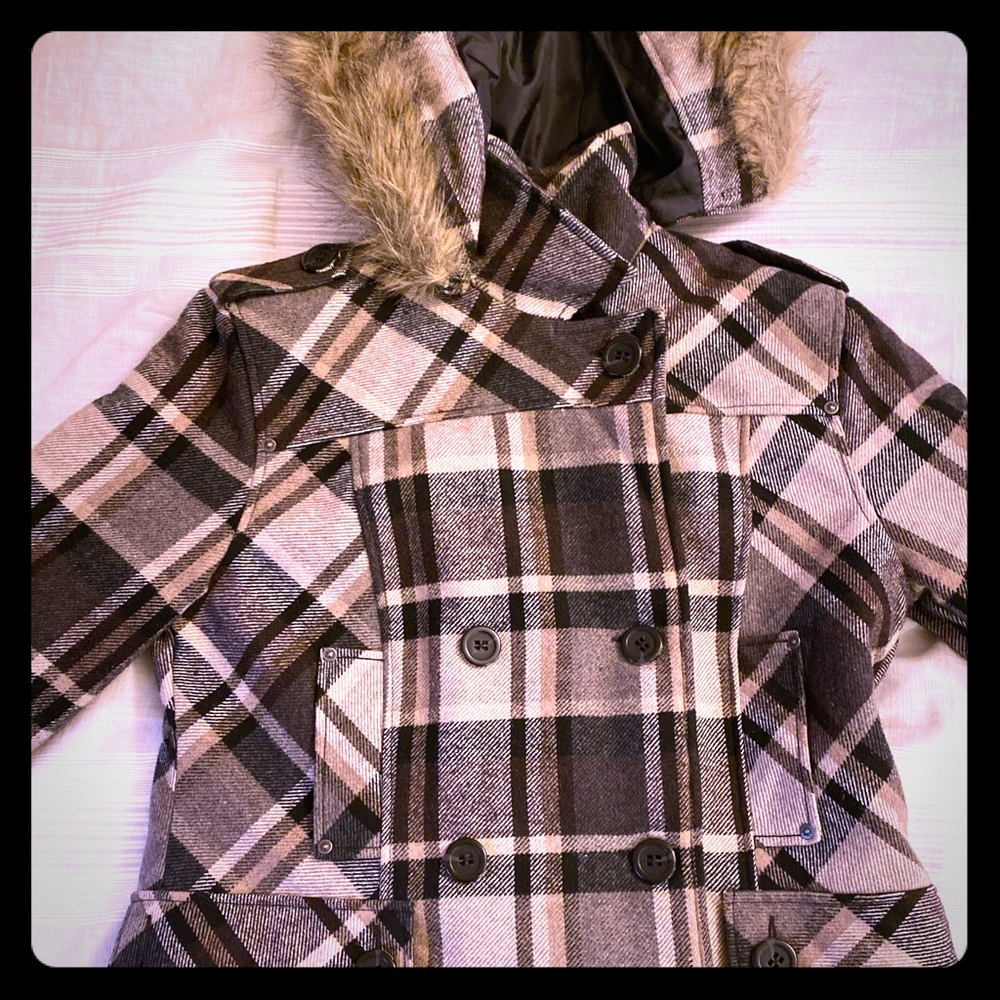 Plaid Wool Coat